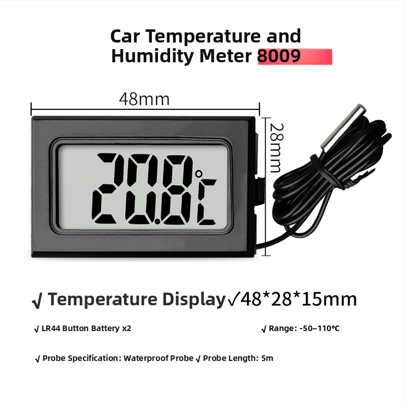 LX Digitálny teplomer do akvária s LCD displejom, vodotesná sonda 1 m, rozlíšenie 0,1 °C