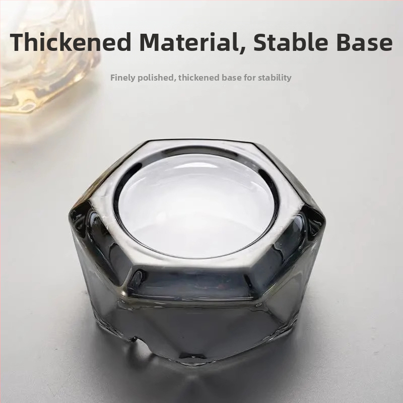 Scrumieră din sticlă de cristal pentru birou – imprimare siglă disponibilă, personalizare, cadou pentru nuntă, zi de naștere și casă nouă; potrivită pentru casă și birou, stil lux ușor