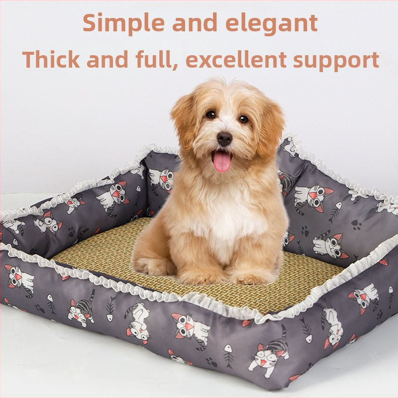 Cuib pentru pisici, covoraș pentru toate sezoanele, din material textil