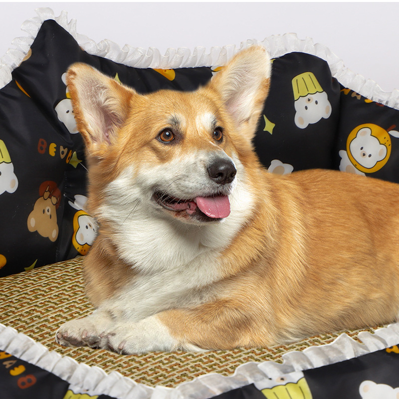 Cuib pentru pisici, covoraș pentru toate sezoanele, din material textil