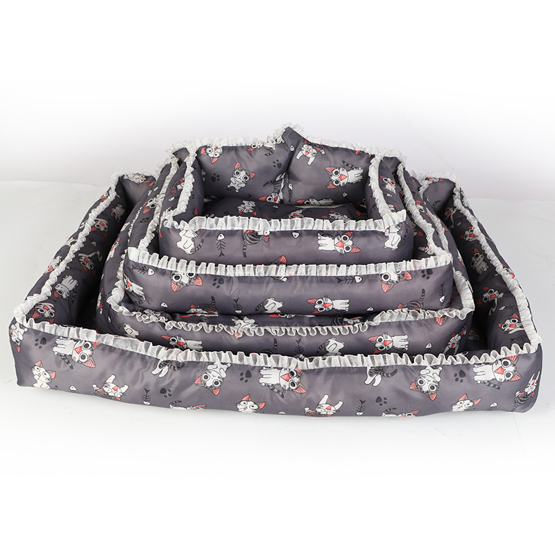 Cuib pentru pisici, covoraș pentru toate sezoanele, din material textil