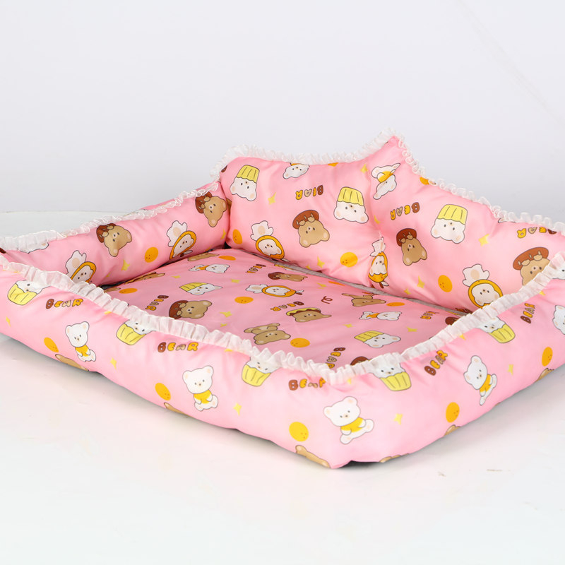 Cuib pentru pisici, covoraș pentru toate sezoanele, din material textil