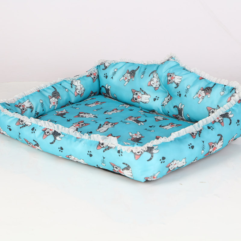 Cuib pentru pisici, covoraș pentru toate sezoanele, din material textil