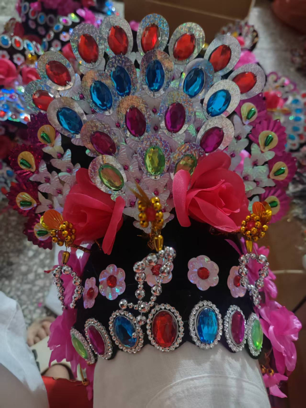 Yangko plesni veliki ukras za kosu, metalna mreža od žice, za žene, ljeto 2024