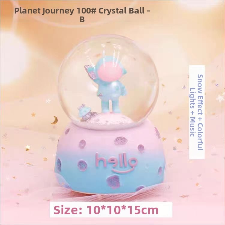 Μουσικό κουτί με κρυστάλλινη σφαίρα, υλικό ρητίνη, μάρκα HAOHAO process