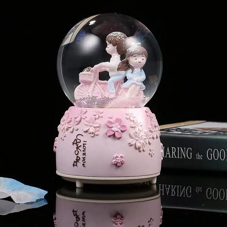 Μουσικό κουτί με κρυστάλλινη σφαίρα, υλικό ρητίνη, μάρκα HAOHAO process