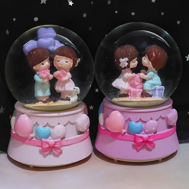 Μουσικό κουτί με κρυστάλλινη σφαίρα, υλικό ρητίνη, μάρκα HAOHAO process