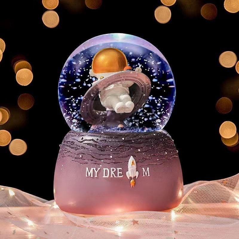 Μουσικό κουτί με κρυστάλλινη σφαίρα, υλικό ρητίνη, μάρκα HAOHAO process