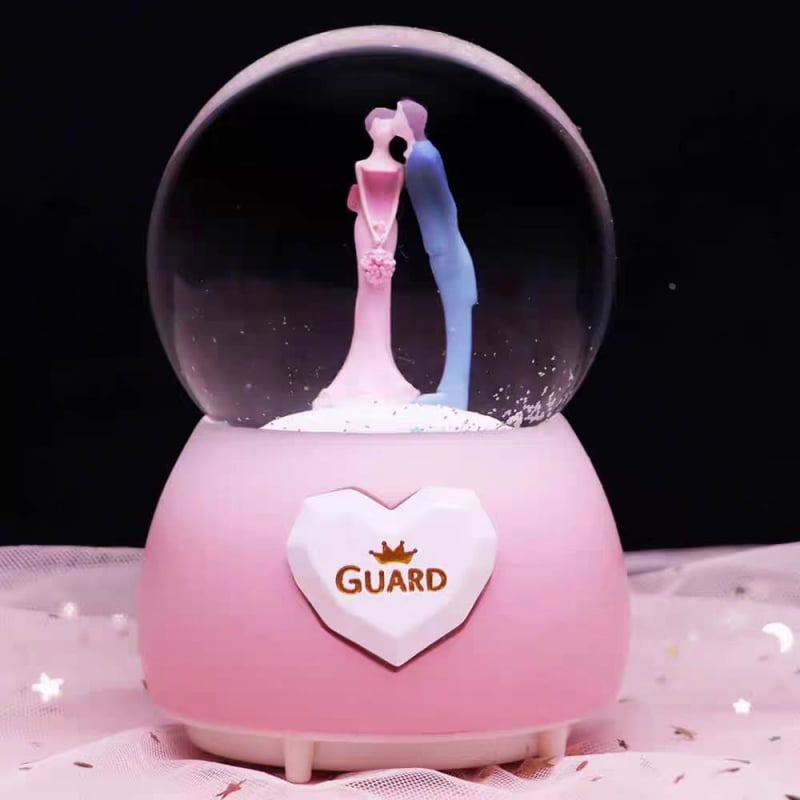 Μουσικό κουτί με κρυστάλλινη σφαίρα, υλικό ρητίνη, μάρκα HAOHAO process