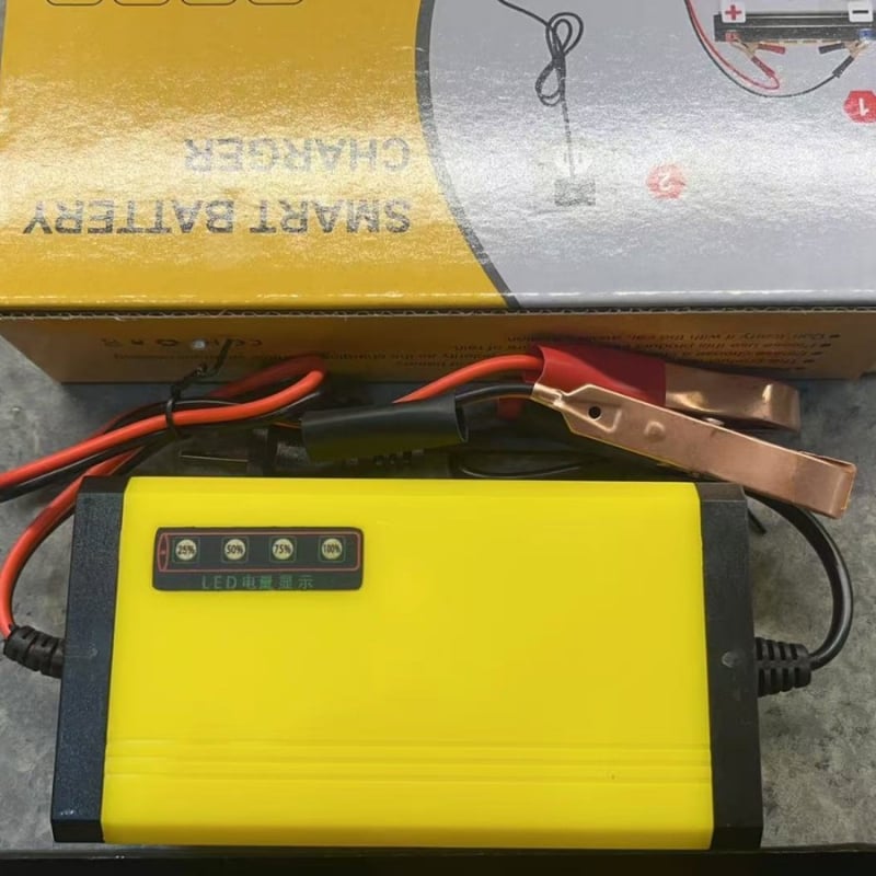 Punjač baterija u stilu ruksaka za 12V baterije Li-ion i olovno-kiselinske baterije | Ulaz 220V AC, Izlaz 12.6V 2A