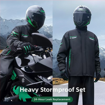 Rozdelený set pláštenky a nohavíc na motocykel, nepremokavý polyester s PU lepidlom, pre dospelých