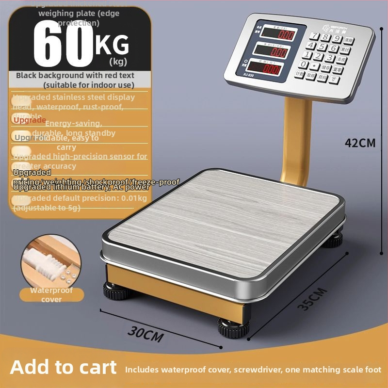 Cântar electronic de masă pliabil pentru uz comercial – cântărire precisă pentru vânzarea legumelor