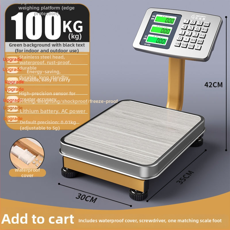 Cântar electronic de masă pliabil pentru uz comercial – cântărire precisă pentru vânzarea legumelor