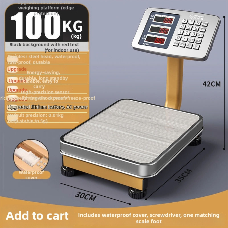 Cântar electronic de masă pliabil pentru uz comercial – cântărire precisă pentru vânzarea legumelor