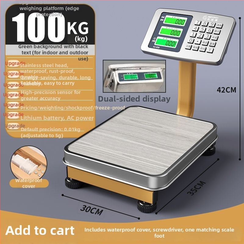 Cântar electronic de masă pliabil pentru uz comercial – cântărire precisă pentru vânzarea legumelor