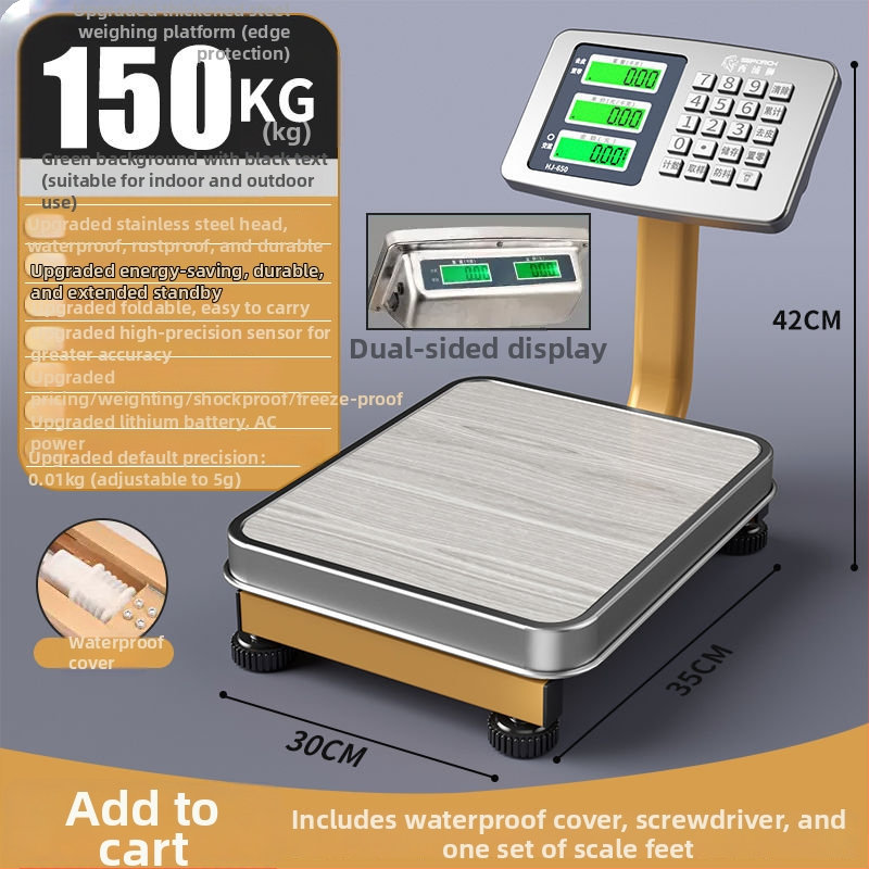 Cântar electronic de masă pliabil pentru uz comercial – cântărire precisă pentru vânzarea legumelor