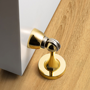 Dverni stopper od cinkovog legura, dvostruka primjena — zidna ili podna montaža, skriveni magnetski zaustavljač, model X005, elektroplatirani završni sloj