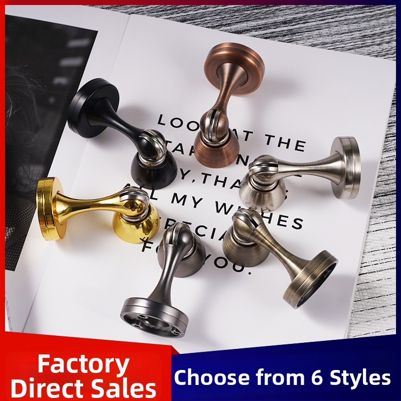 Zinková zliatina dverový doraz, dvojité použitie — na stenu alebo na podlahe, skrytý magnetický doraz, model X005, elektroplatovaný povrch