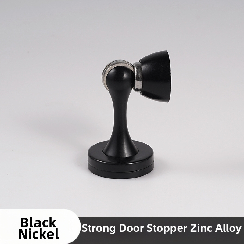 Zinková zliatina dverový doraz, dvojité použitie — na stenu alebo na podlahe, skrytý magnetický doraz, model X005, elektroplatovaný povrch