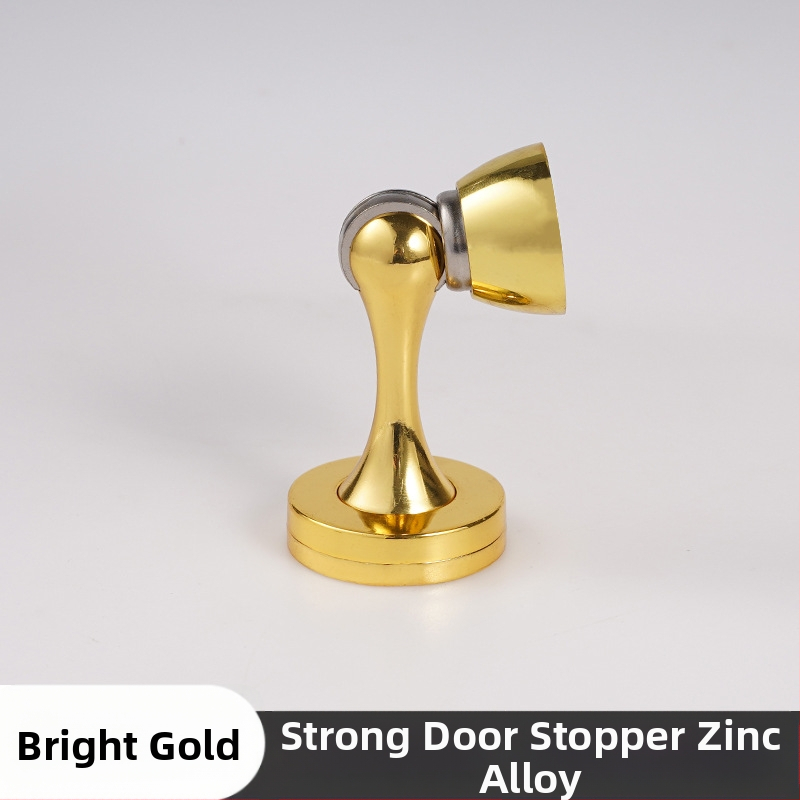 Zinková zliatina dverový doraz, dvojité použitie — na stenu alebo na podlahe, skrytý magnetický doraz, model X005, elektroplatovaný povrch