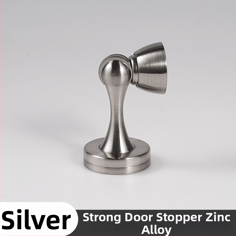 Zinková zliatina dverový doraz, dvojité použitie — na stenu alebo na podlahe, skrytý magnetický doraz, model X005, elektroplatovaný povrch