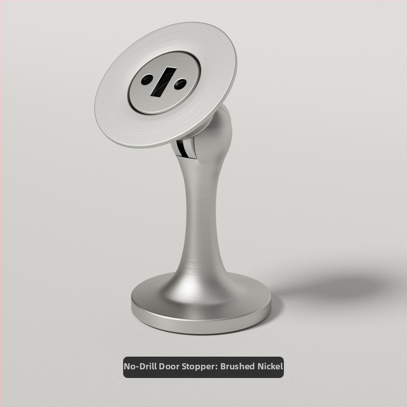 Zinková zliatina dverový doraz, dvojité použitie — na stenu alebo na podlahe, skrytý magnetický doraz, model X005, elektroplatovaný povrch