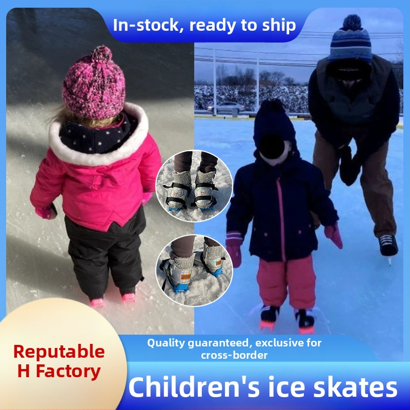 Momo Pantofi de patinaj pentru copii – iarnă, pentru începători, ajutoare pentru patinare freestyle pe zăpadă, turnare prin suflare și injecție (2024)