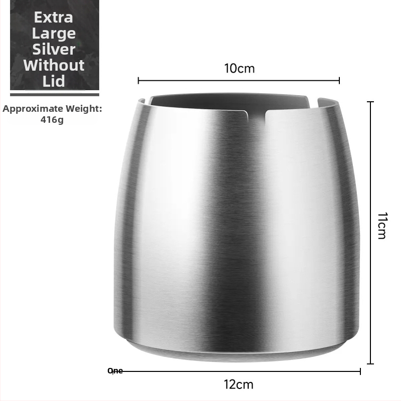 Scrumieră din oțel inoxidabil cu capac, design înălțat, rezistent la vânt, imprimare laser de logo, personalizare disponibilă