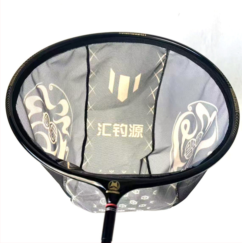 Cap de plasă de pescuit cu inel din aliaj de aluminiu integrat și plasă din nylon, design anti-agățare; adâncime: fund plat 24 cm; fund concav 31 cm