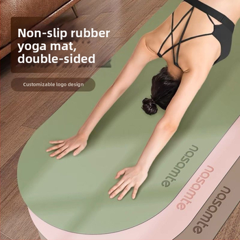 Covoraș de yoga oval, 8 mm, din Oxford, anti-derapant, pentru studio/profesional fitness