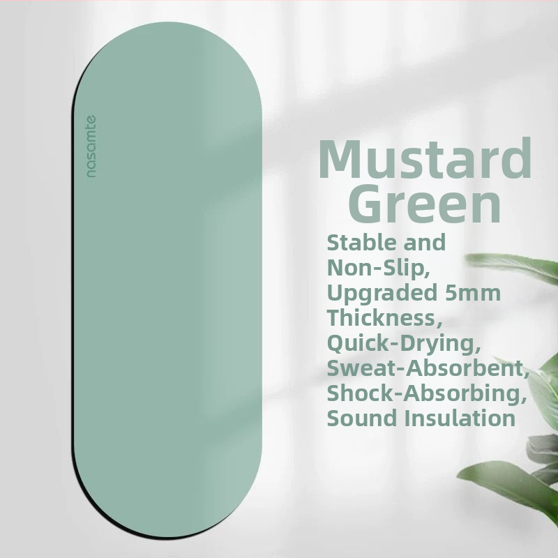 Covoraș de yoga oval, 8 mm, din Oxford, anti-derapant, pentru studio/profesional fitness