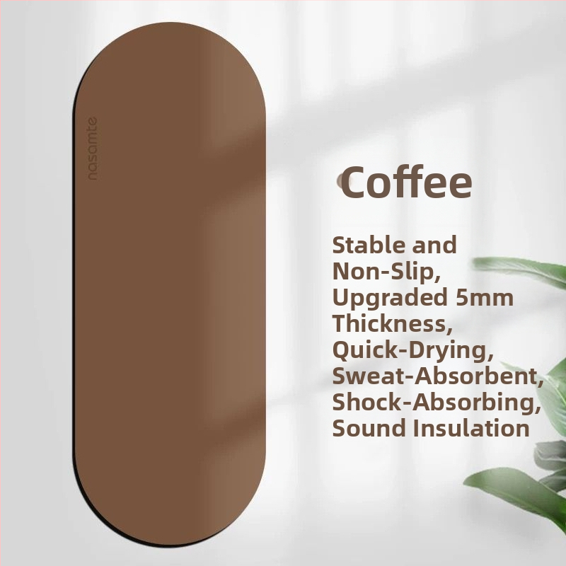 Covoraș de yoga oval, 8 mm, din Oxford, anti-derapant, pentru studio/profesional fitness