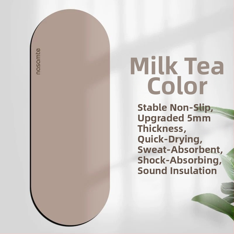 Covoraș de yoga oval, 8 mm, din Oxford, anti-derapant, pentru studio/profesional fitness