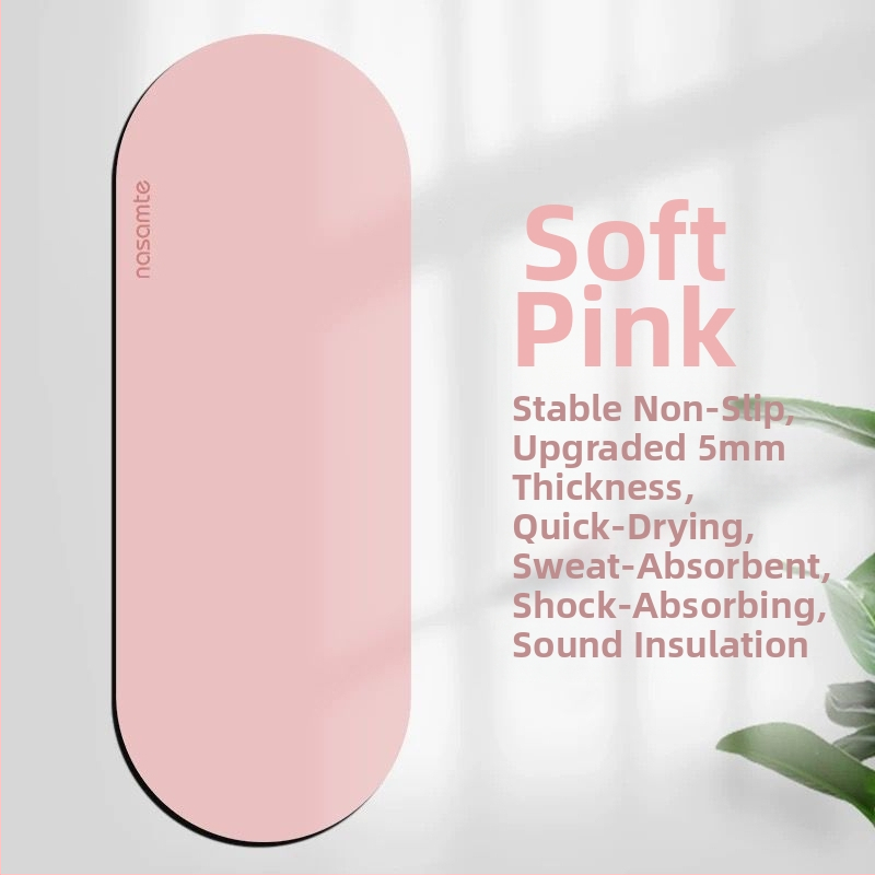 Covoraș de yoga oval, 8 mm, din Oxford, anti-derapant, pentru studio/profesional fitness