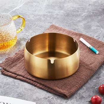 Scrumieră din oțel inoxidabil, rezistentă la vânt, cu logo gravat cu laser, opțiune de personalizare