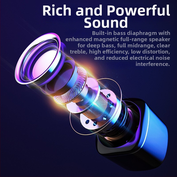 Ηχεία φορητού υπολογιστή USB BT55 με διπλούς οδηγούς, 130Hz-18kHz, SNR ≥80dB