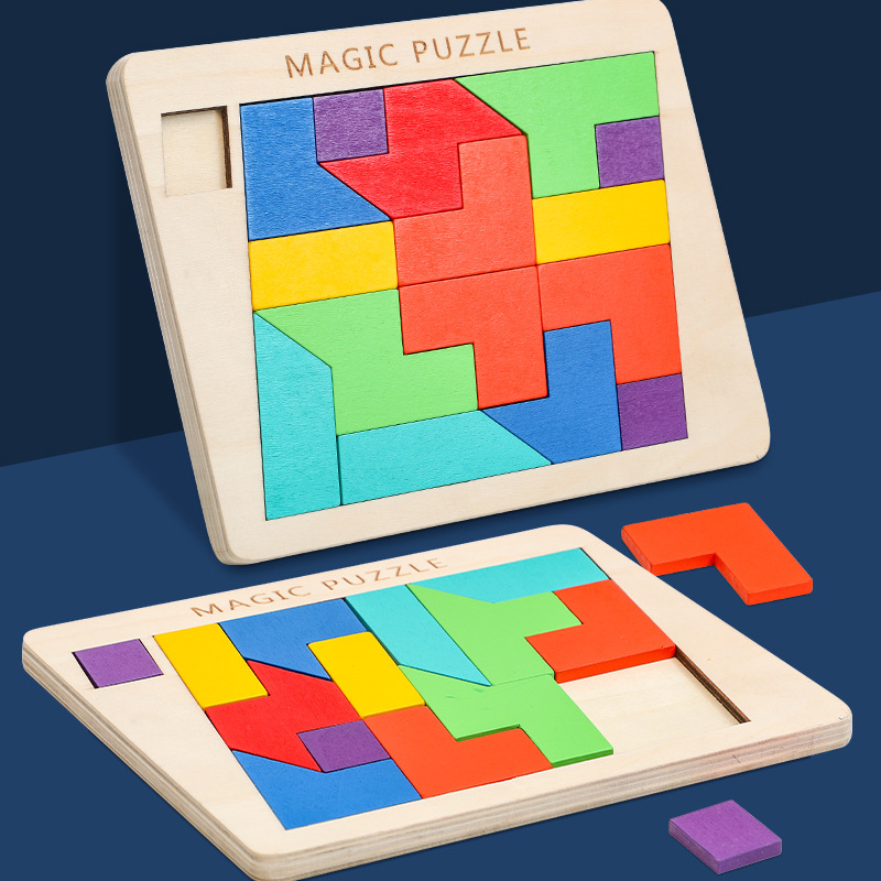 Puzzle din lemn în formă de fagure pentru copii, reconfigurabil, DIY, personalizare la cerere, vârsta 4–6 ani