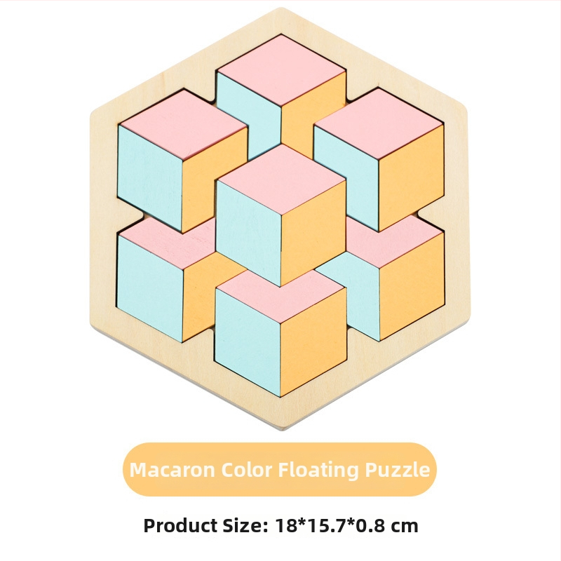 Puzzle din lemn în formă de fagure pentru copii, reconfigurabil, DIY, personalizare la cerere, vârsta 4–6 ani