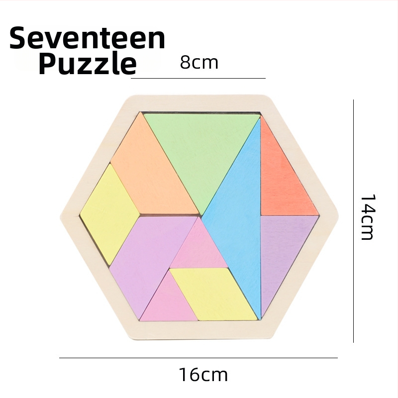 Puzzle din lemn în formă de fagure pentru copii, reconfigurabil, DIY, personalizare la cerere, vârsta 4–6 ani