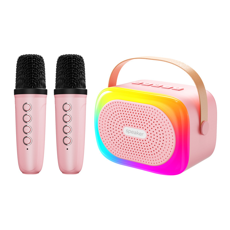 Boxă Karaoke Bluetooth wireless cu microfon încorporat, Bluetooth 5.3, 5W, baterie încorporată 1000-1200mAh, răspuns în frecvență 100Hz-10kHz, SNR ≥95dB