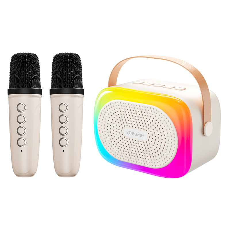 Boxă Karaoke Bluetooth wireless cu microfon încorporat, Bluetooth 5.3, 5W, baterie încorporată 1000-1200mAh, răspuns în frecvență 100Hz-10kHz, SNR ≥95dB