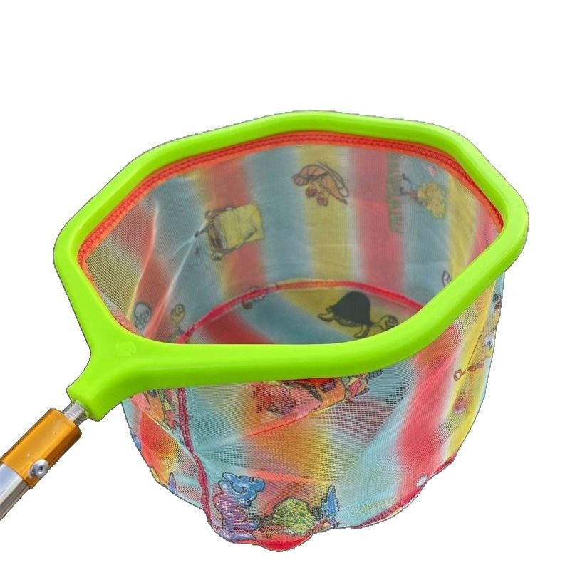 Plasă de pescuit retractabilă pentru copii, pentru camping, cu plasă fină și diametre ale gurii variabile, potrivită pentru acvariu și joacă