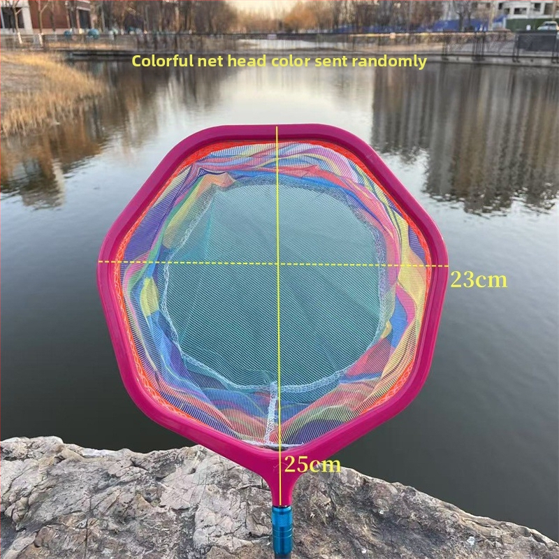 Plasă de pescuit retractabilă pentru copii, pentru camping, cu plasă fină și diametre ale gurii variabile, potrivită pentru acvariu și joacă