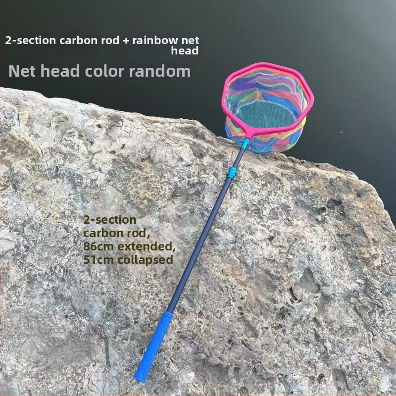 Plasă de pescuit retractabilă pentru copii, pentru camping, cu plasă fină și diametre ale gurii variabile, potrivită pentru acvariu și joacă