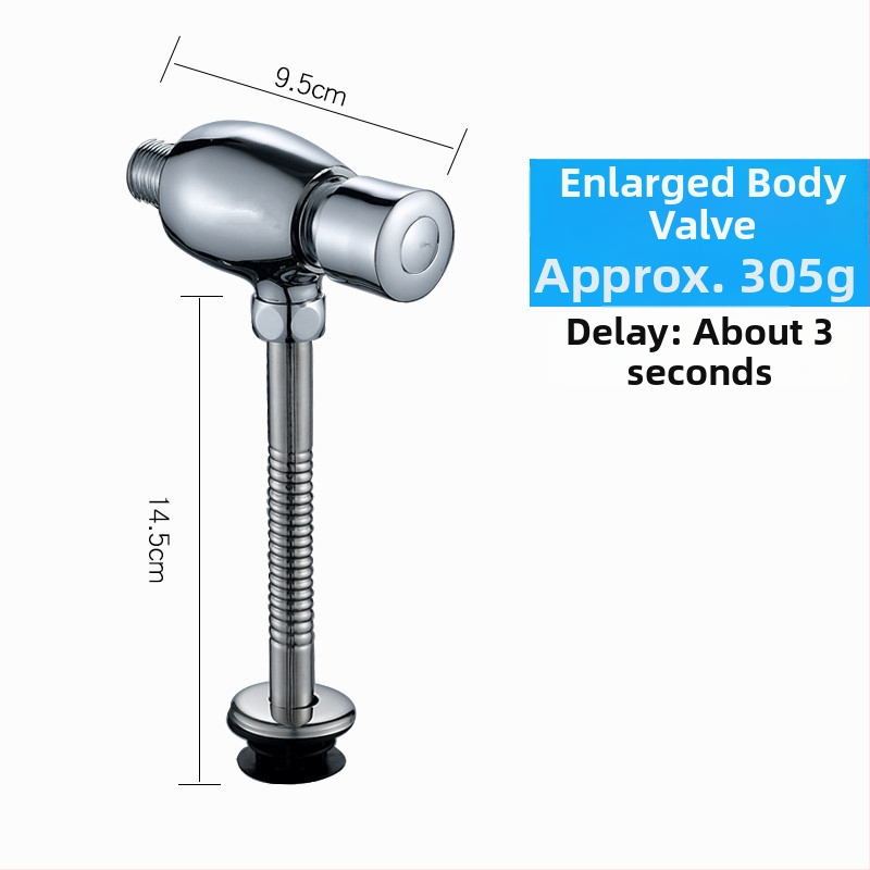 Valvă manuală de spălare pentru urinal - model Dark urinal valve, cupru, timp de spălare 3, diametru ieșire 4 puncte, conectare unică