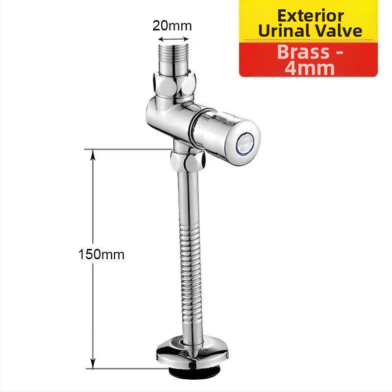 Valvă manuală de spălare pentru urinal - model Dark urinal valve, cupru, timp de spălare 3, diametru ieșire 4 puncte, conectare unică