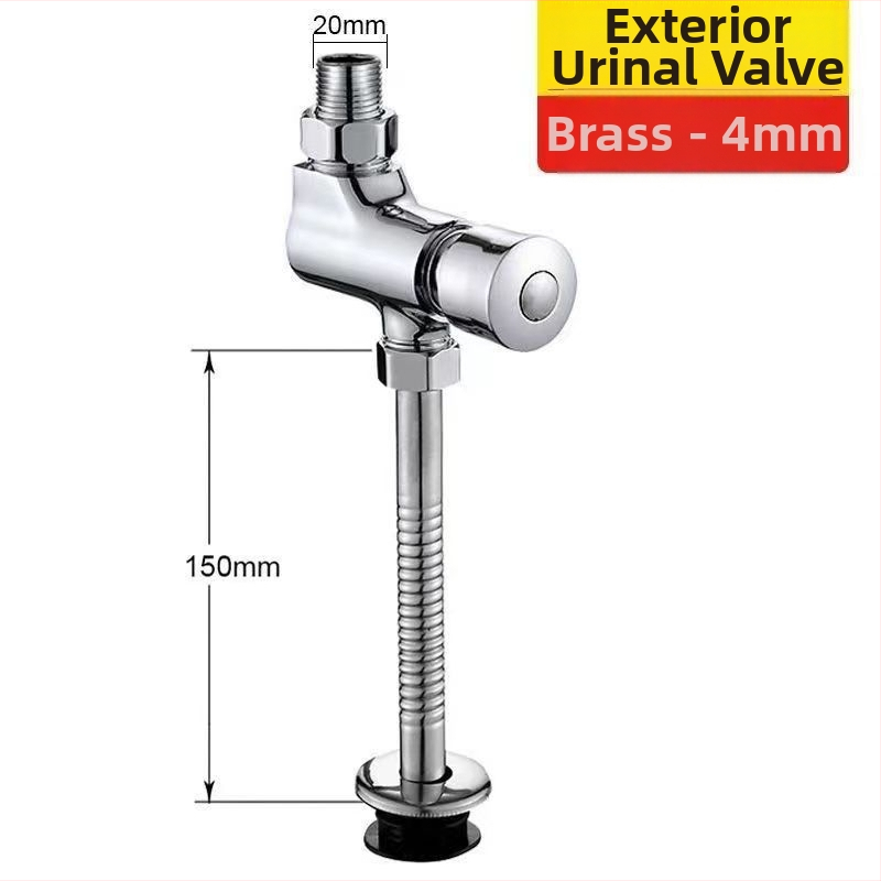 Valvă manuală de spălare pentru urinal - model Dark urinal valve, cupru, timp de spălare 3, diametru ieșire 4 puncte, conectare unică