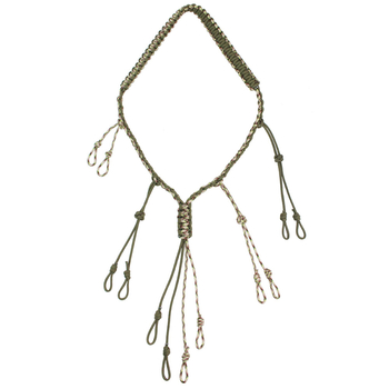 Weird Culture Lanyard za zviždaljku, ručno pleteni konopac za kišobran, 12 prstena, 128 g