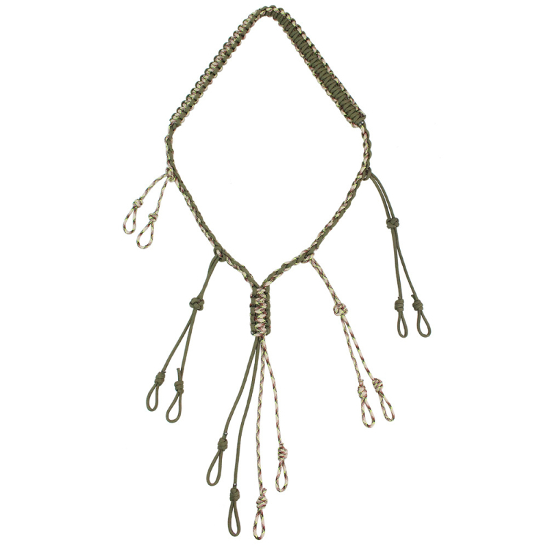 Weird Culture Lanyard za zviždaljku, ručno pleteni konopac za kišobran, 12 prstena, 128 g