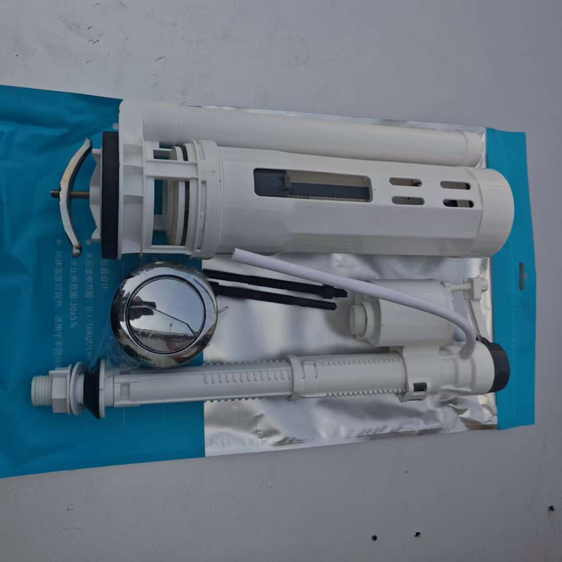 PP plastični set ventila za WC – visokotlačni dovodni ventil, univerzalni dovodni i ispusni ventil, plastični sklop, pritisk na aktivaciju